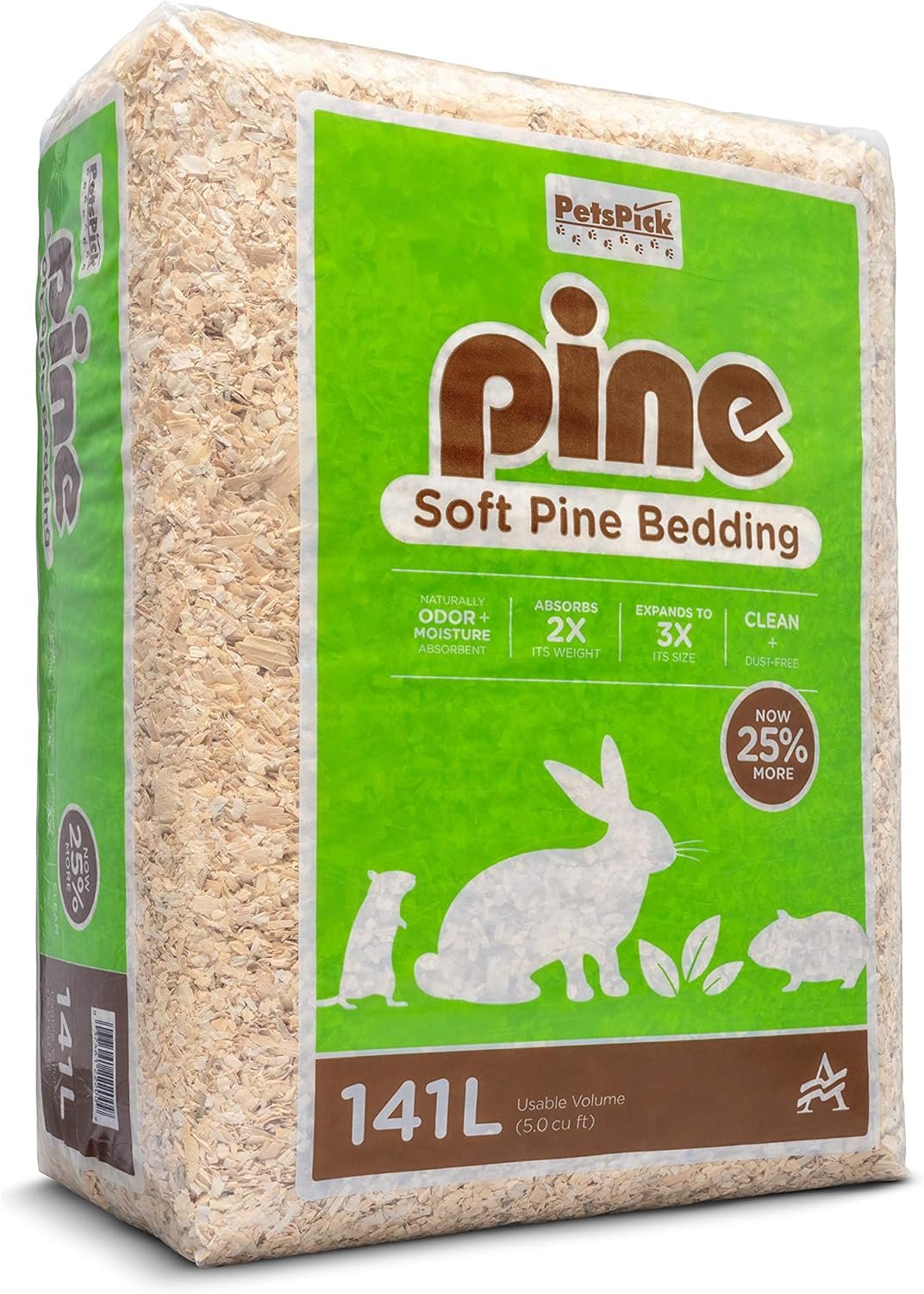 PETSPICK Pine Small Pet Bedding, 141L