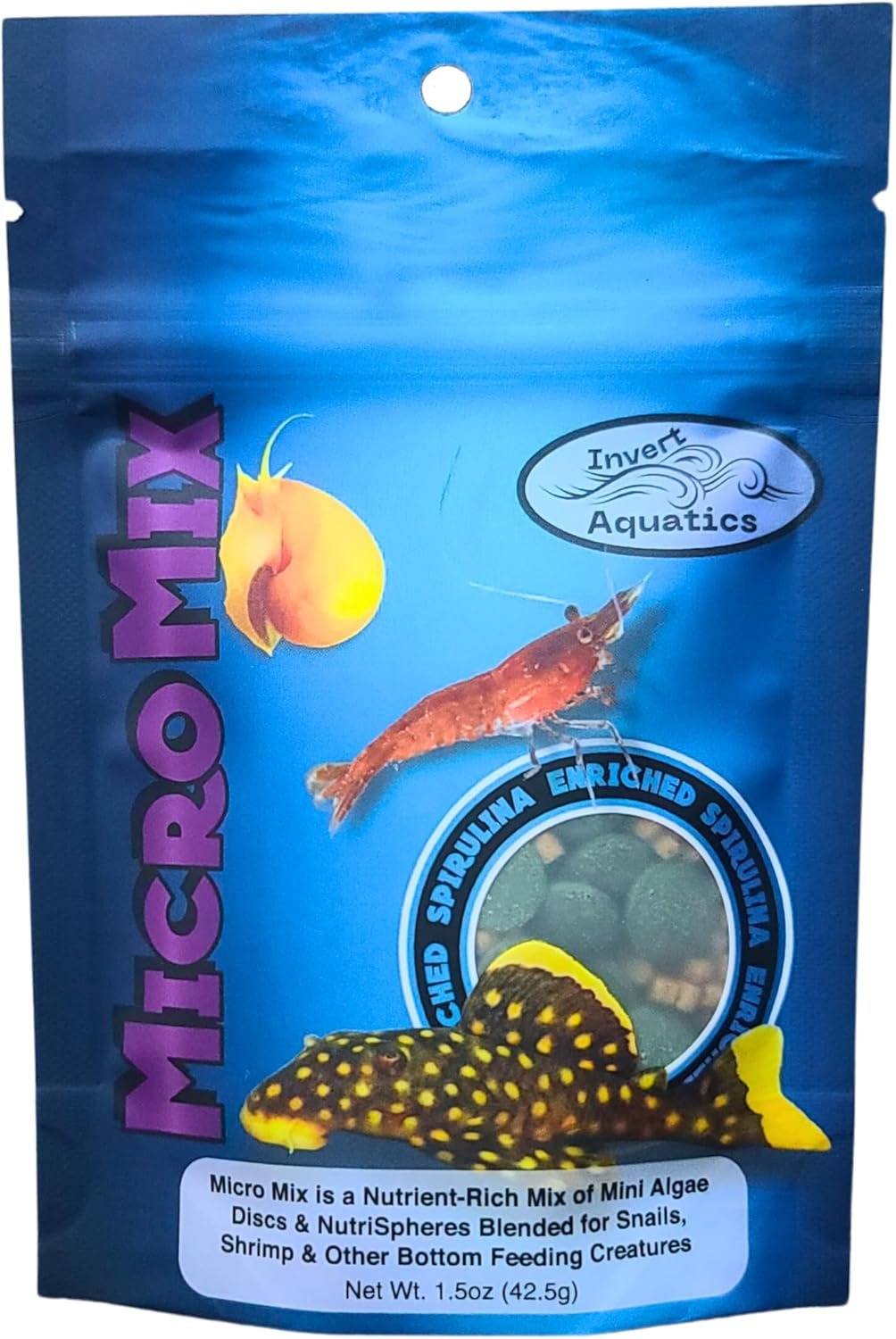 Micro Mix – Sinking Blended Diet for Snails, Shrimp & Bottom Feeding Fish (1.5 oz (42.5g))