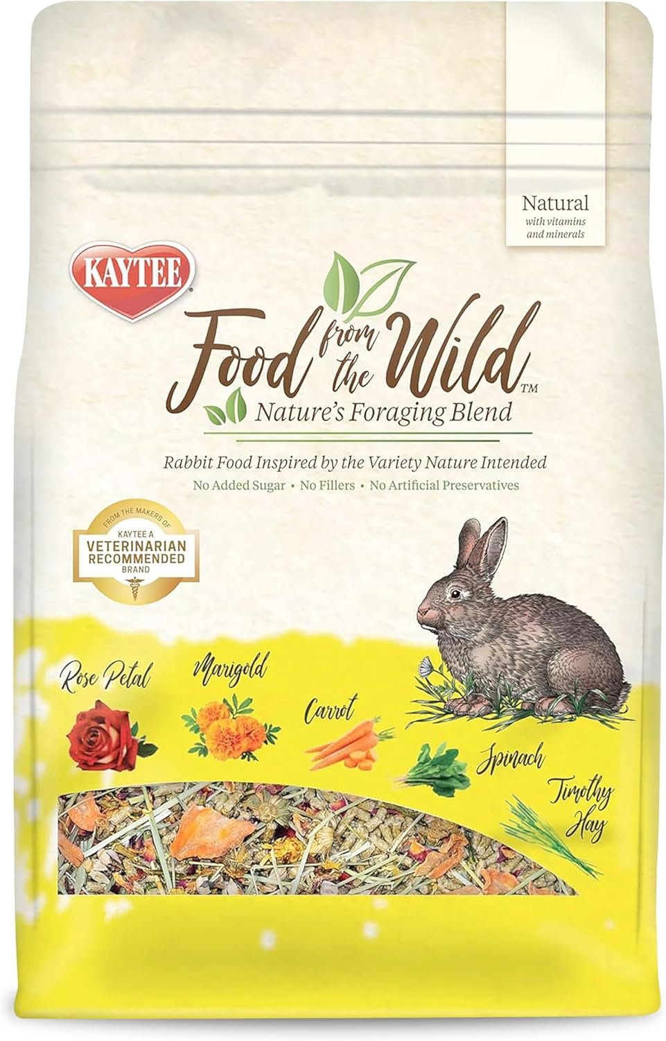 Kaytee Food from The Wild Natural Pet Rabbit Food, 4 Pound
