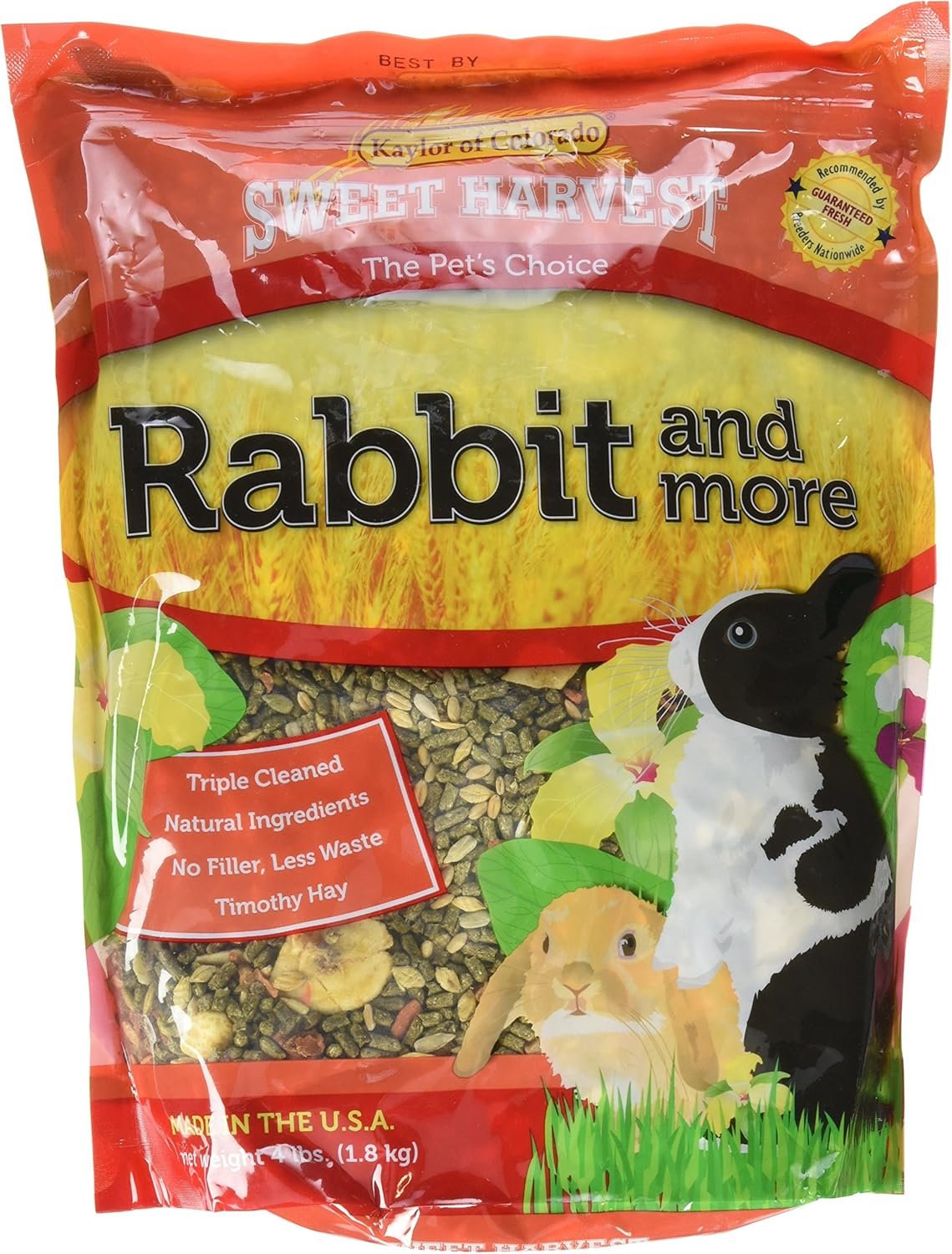 Rabbit Food, Premium Timothy Hay Pellets with Added Specialty Ingredients, 4 lbs Bag